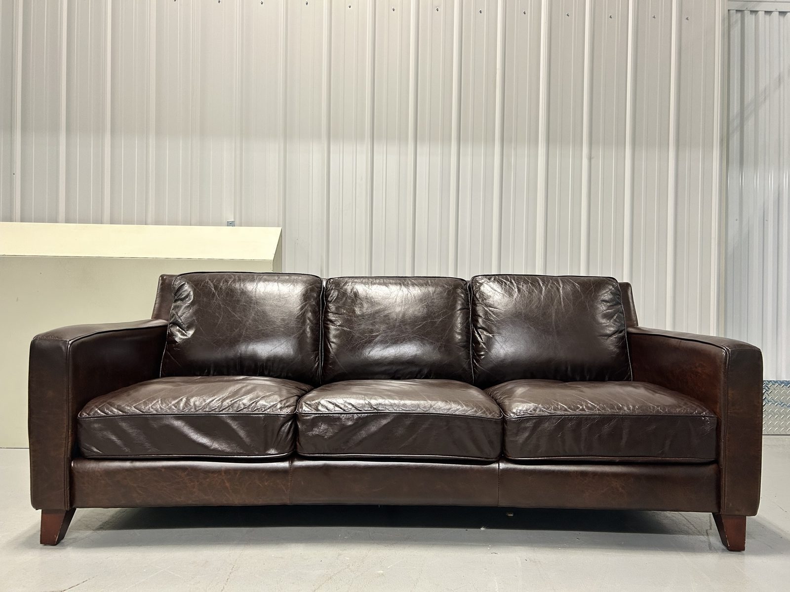 Urban Barn Preston Distressed Top-Grain Leather Sofa & Chair set